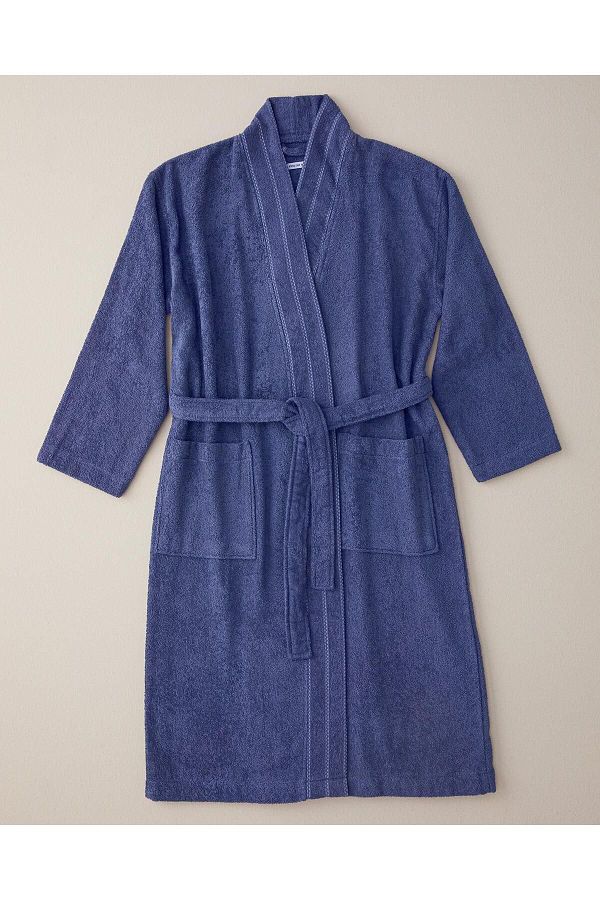 English Home Anthracite Soft Cotton Bathrobe Trendyol