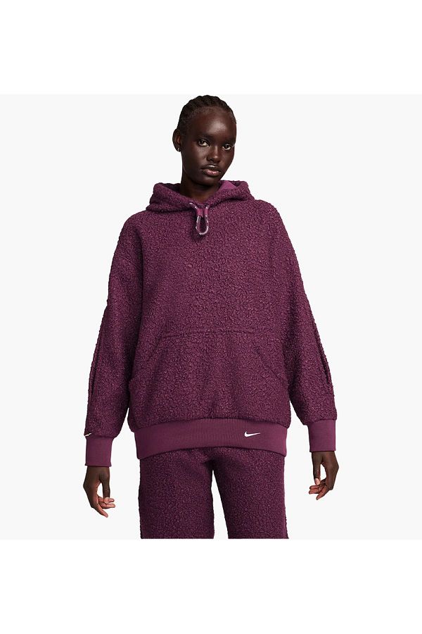 Nike Sherpa Hoodie Nsw Collection Oversize Women s Sweatshirt Style Sports Trendyol