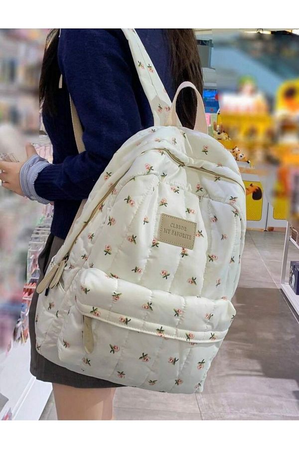 SHEIN Kanvai Floral Korean Style School Backpack Trendyol