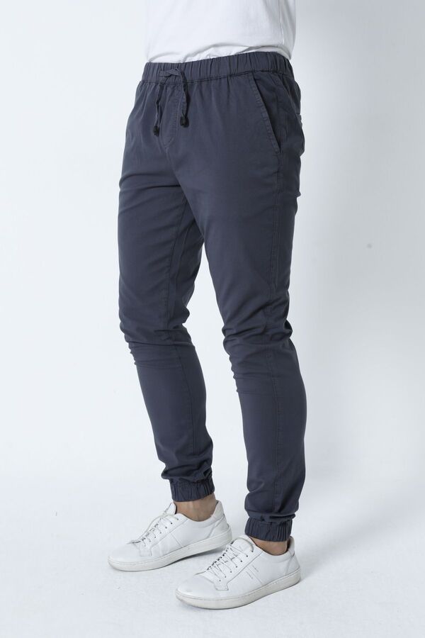 Cordial Men's Elastic Waist and Leg Regular Fit Cotton Anthracite Trousers-  Trendyol