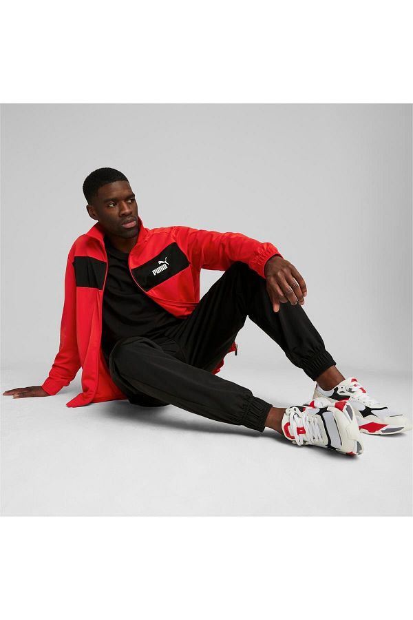 Puma Men s Tracksuit Set Red and Black 677427 11 Poly Trendyol