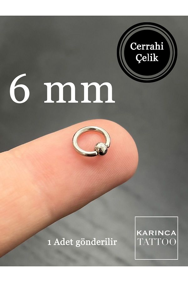 Karınca Piercing-6 mm Single Ball Ear - Forward Helix Smiley Tragus Piercing (Smallest Size) 1