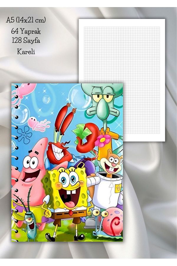daily notebook-Spongebob Squarepants School Notebook, 64 Sheets, A5 (15X21Cm) 1