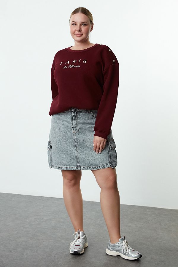 Plus size fleece sweatshirt on sale
