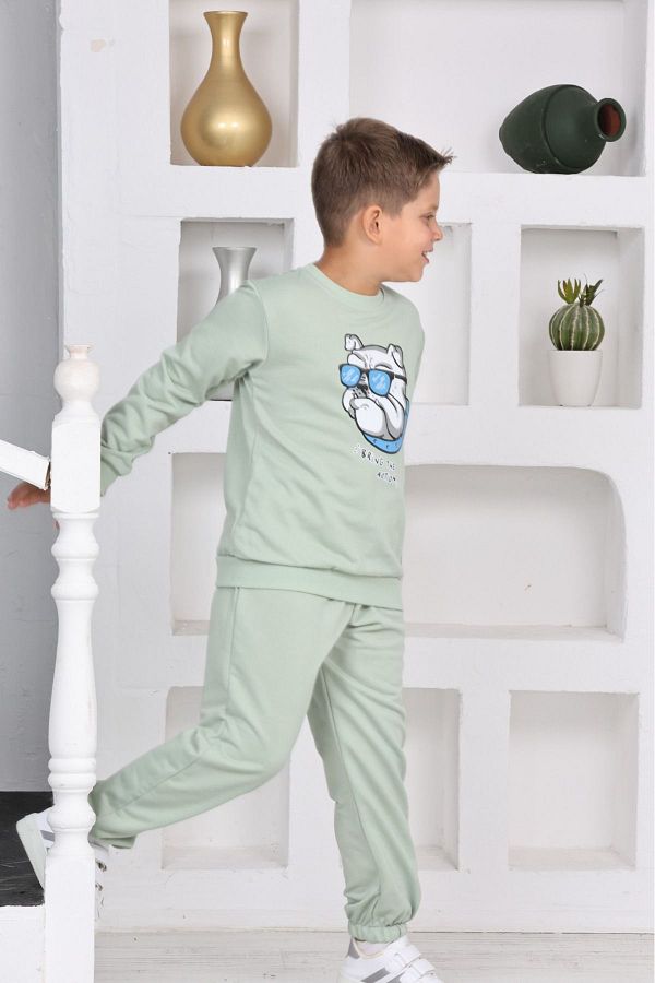 Sellfie Kids Cute Dog Printed Tracksuit Set Trendyol