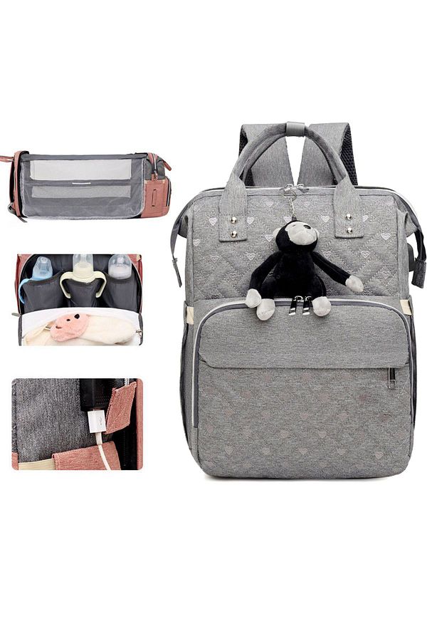Go Veform Gray Child Care Backpack Multifunctional Travel Crib Mb3031 Trendyol