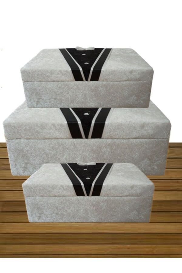 Sonem Çeyiz 3-Piece Bride and Groom Bundle Chest Dowry, Suitcase