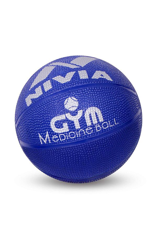 Nivia-Medicine Ball of 4 Kg | Blue | Material : Rubber | For Workouts, Strength Training 1