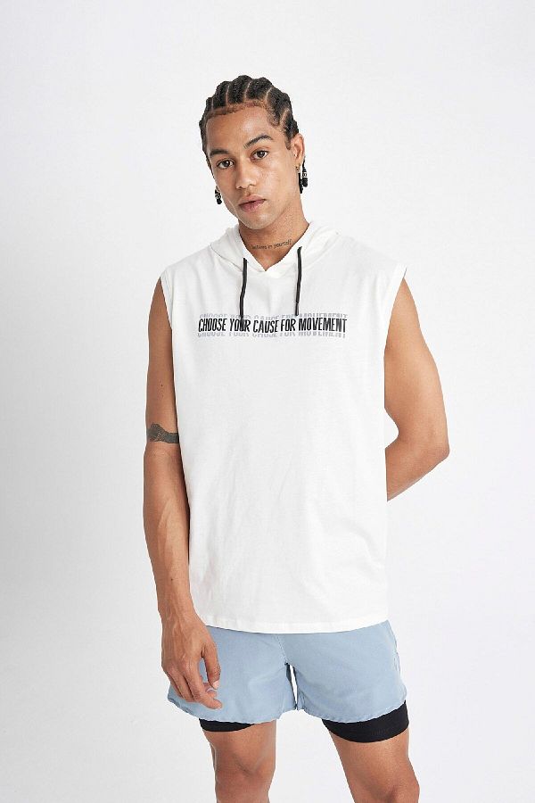 DeFacto-Slim Fit tílko s potiskem a kapucí A1819ax24hs 1