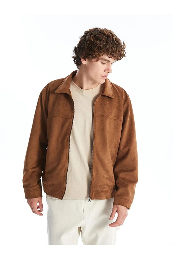 LC Waikiki Xside Camel Feather Standard Fit Shirt Collar Suede Men s Coat Trendyol