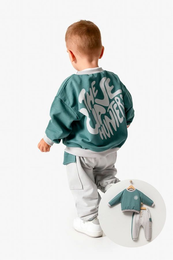 Minytrendy Baby Boy Kids Seasonal Oversize Printed Tracksuit Bottom Top 2 Piece Set Trendyol