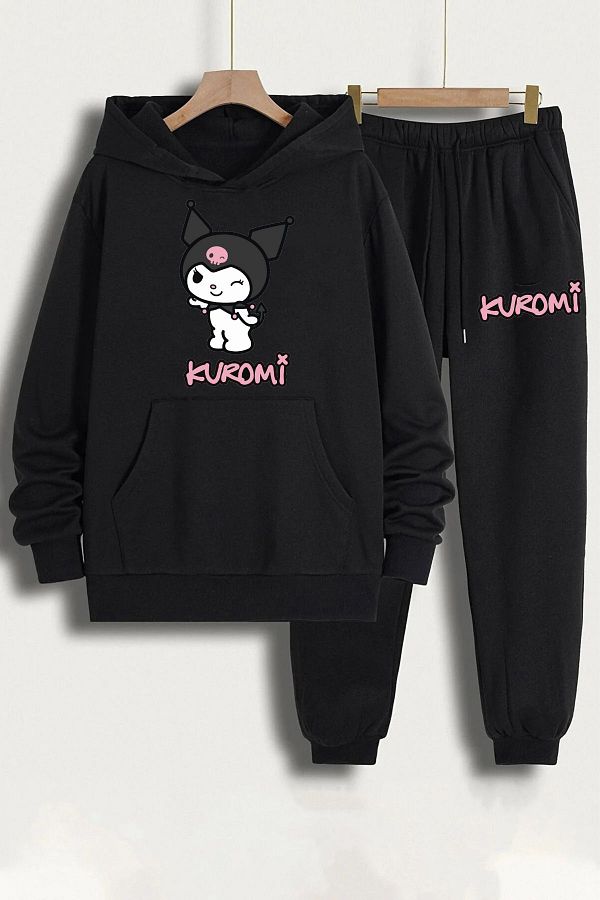 Black kuromi hoodie deals