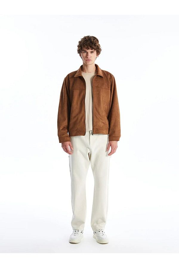 LC Waikiki Xside Camel Feather Standard Fit Shirt Collar Suede Men s Coat Trendyol