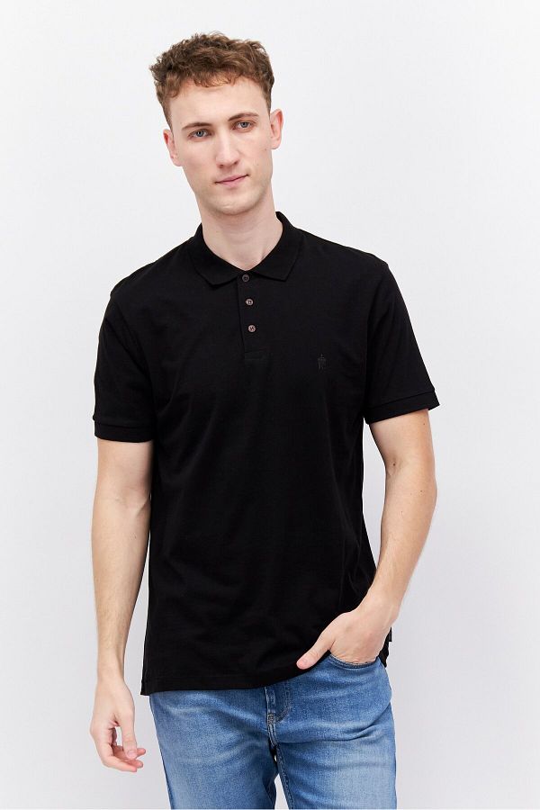 French Connection Men 3 Pack Regular Fit Brand Logo Short Sleeve Polo Shirt Black White Trendyol
