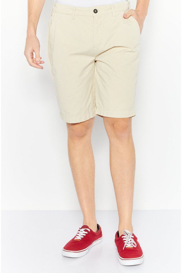 Lyle Scott Men Regular Fit Solid Chino Shorts Beige Trendyol