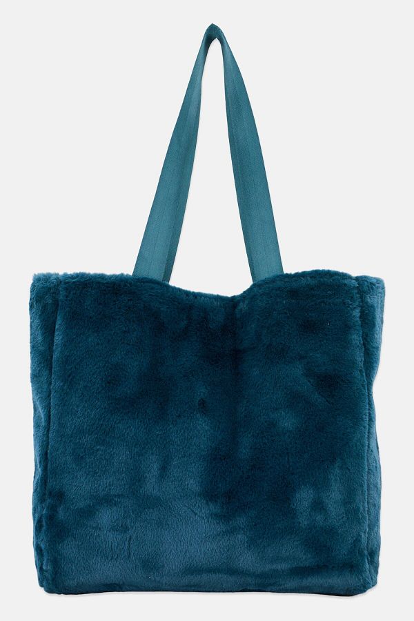Fire & Glory Women Faux Fur Tote Bag 40 H x 38 L x 8 W cm
