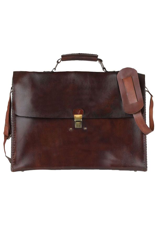 Bueno Shoes 01mba7906 Model Tan Dark Leather Laptop Bag Trendyol