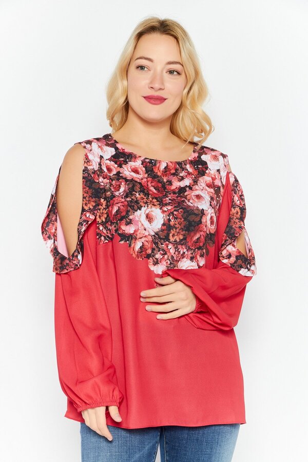 jm collection cold shoulder top