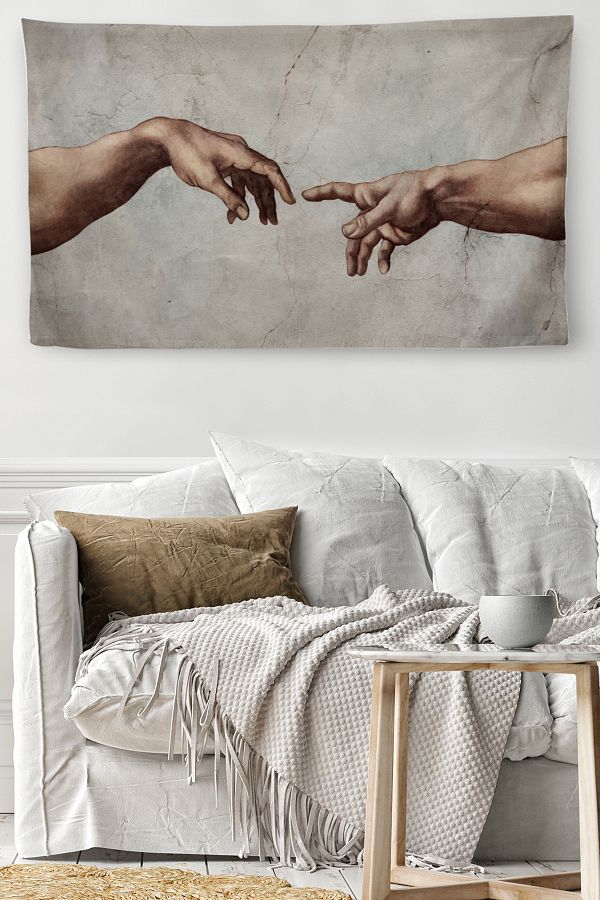 BEFTO HOME-Michelangelo Quality Adam's Creation Wall Tapestry - 4040 1
