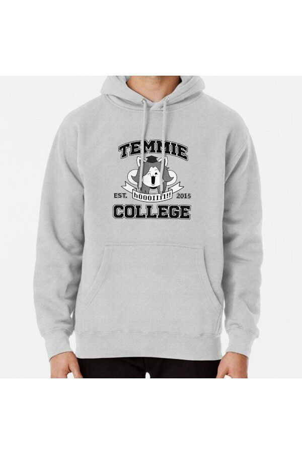 exans moda Temmie College Bedrucktes Sweatshirt Mit Kapuze Trendyol