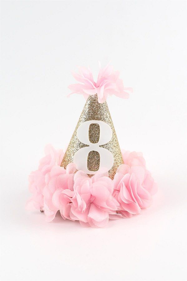 Le Mabelle-Pink 8 Years Funnel Birthday Clip Buckle 1