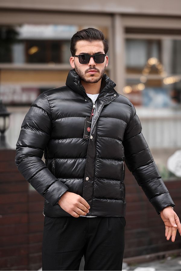 Mens glossy puffer jacket store