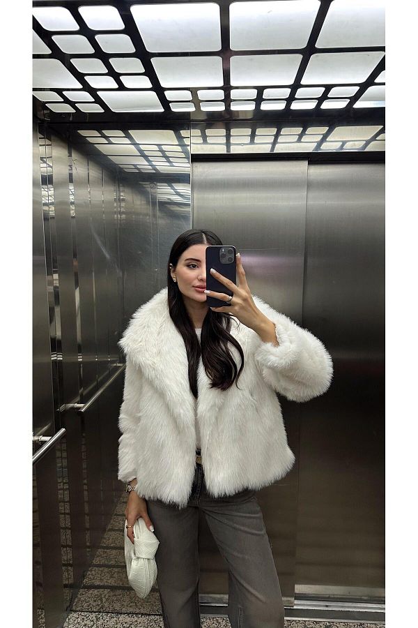 HAZELANNA-Blană albă premium 1
