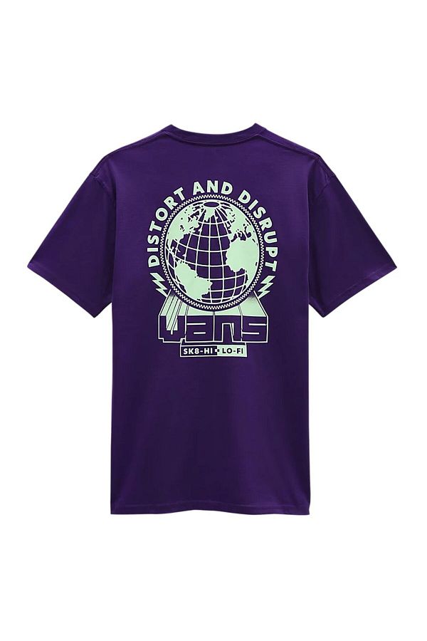 Vans Distort And Disrupt Ss Tee Purple T shirt Trendyol