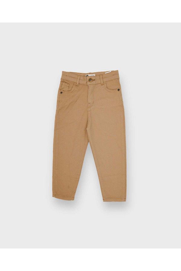 rg kidsstore-Pantaloni tăiați morcov din țesătură gabardină pentru copii 1
