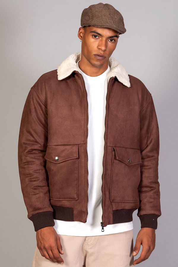 Fur lined suede jacket new arrivals