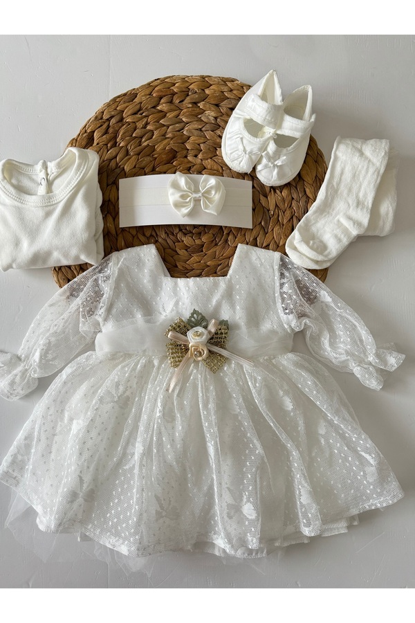 PİLEKİ BABY (5 Pieces) Months Newborn Baby Mawlid Dress Eid