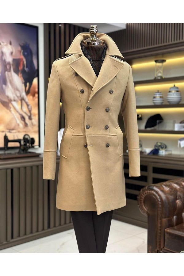 Camel coat slim fit clearance