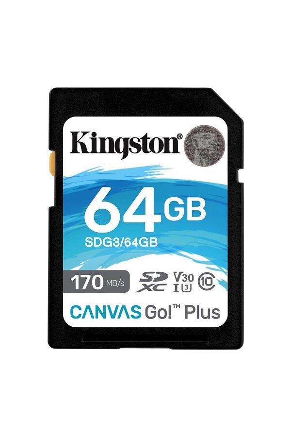 Kingston-Canvas Go Plus 170R C10 Uhs-I U3 V30 - 64Gb Sdxc Memory Card 1