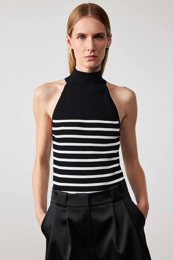 Halter neck black blouse deals