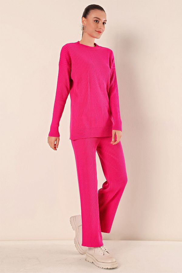Bigdart-15826 Corded Double Suit - Fuchsia 1