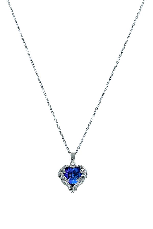 Çlk Accessories-Steel Gradient Heart Necklace 1