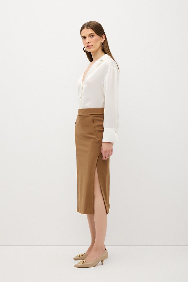 adL-Pencil Skirt with Side Slits 1