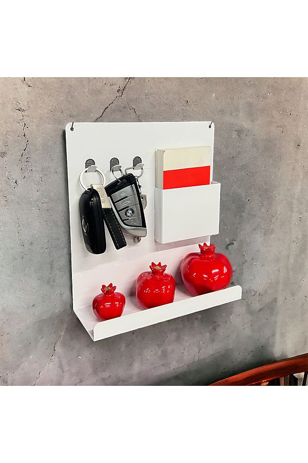 decorelax-RACKED KEYCHAIN MODEL 2 WHITE 1