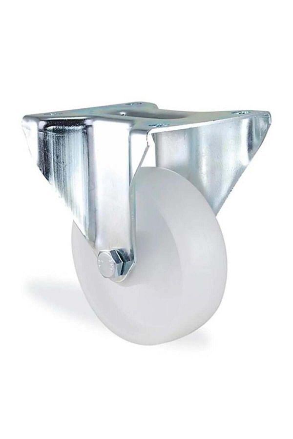 Kama-Ø100 Polypropylene Fixed Wheel with Flange Connection 110 Kg. Capacity 1