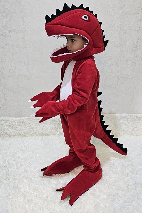 Kostüm Sarayı Red T-Rex Dinosaur Children's Costume- Trendyol