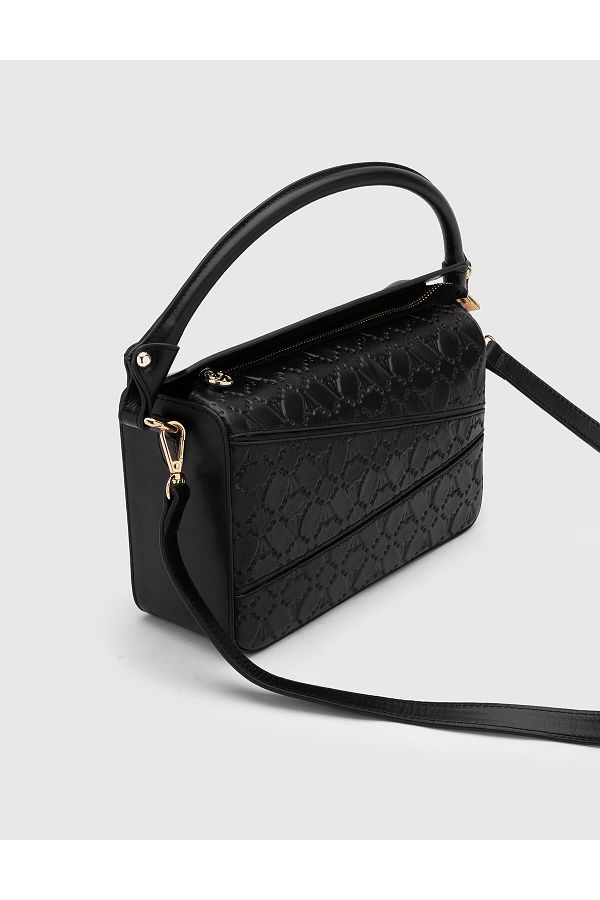 İLVİ-Lottie Black Genuine Leather Women's Handbag 1