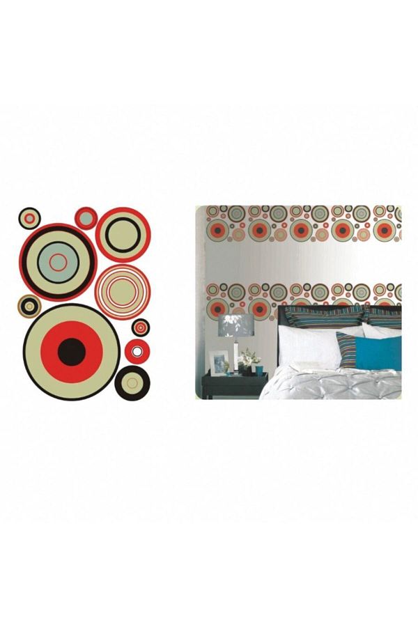 Bosphorus-Wall Decoration Sticker Geometric Ring PVC 33x48 cm XFG025 1