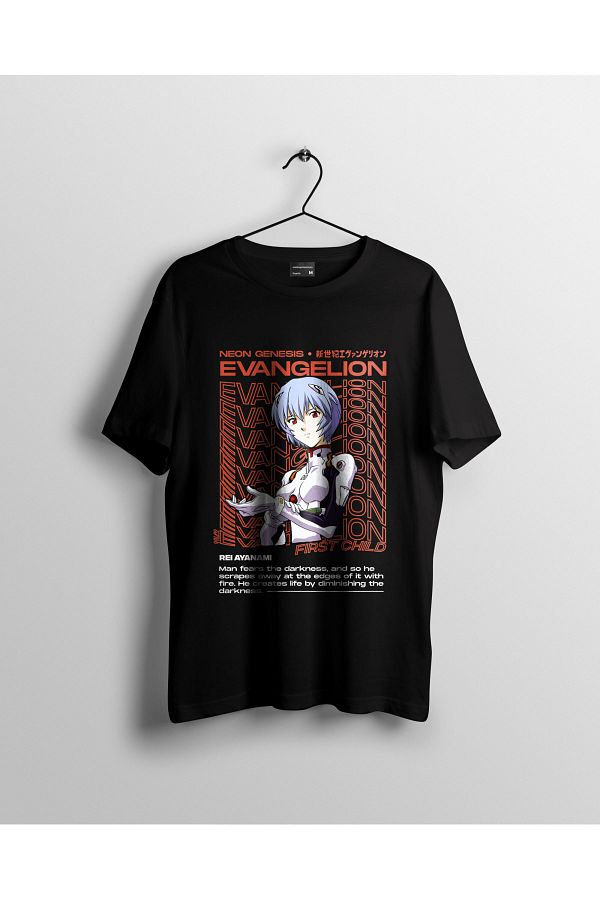 karikatürstore-Rei Ayanami Evangelion Aesthetic Anime T-Shirt 1