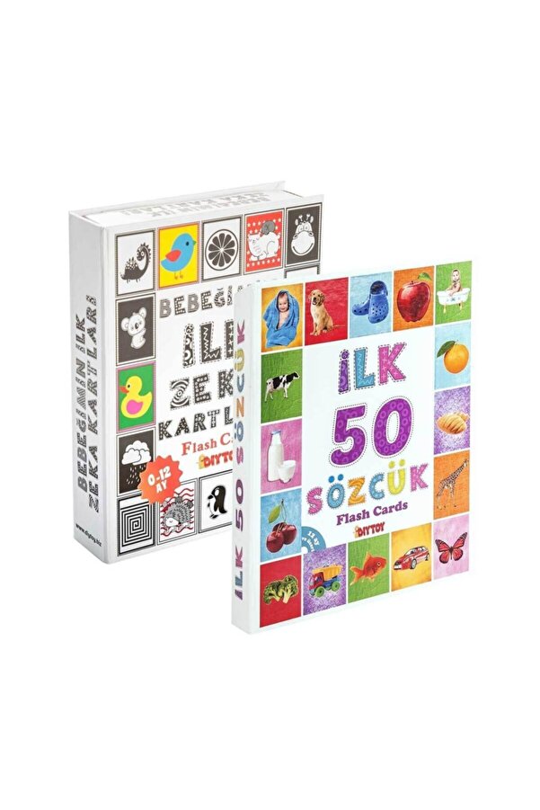 Diytoy 2'li Eğitim Seti - Ilk 50 Sözcük Ve Bebeğimin Ilk Zeka Kartları