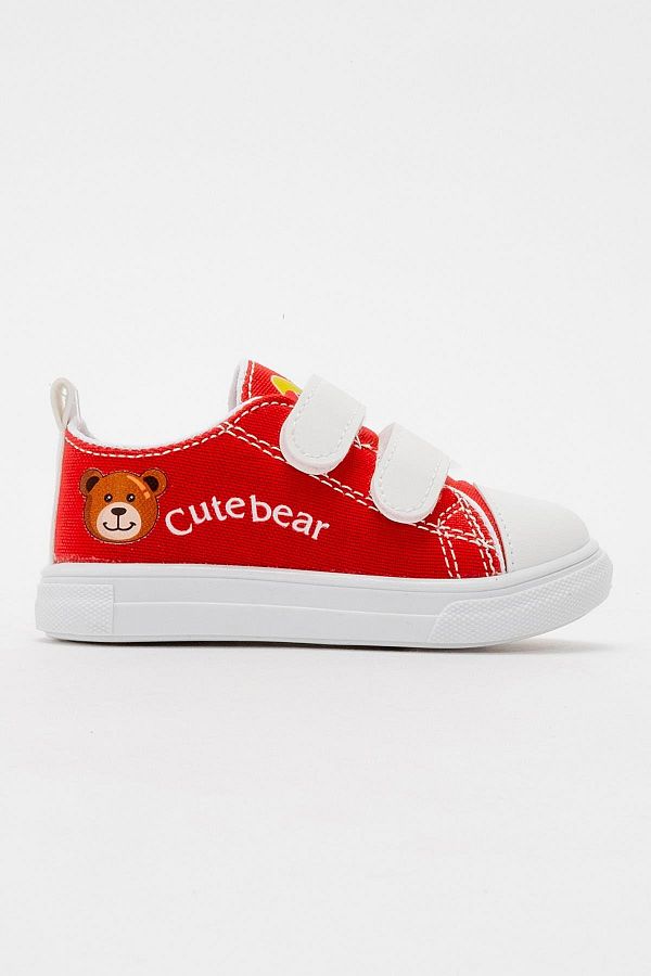 Ccway Red Children s Converse Double Velcro Trendyol