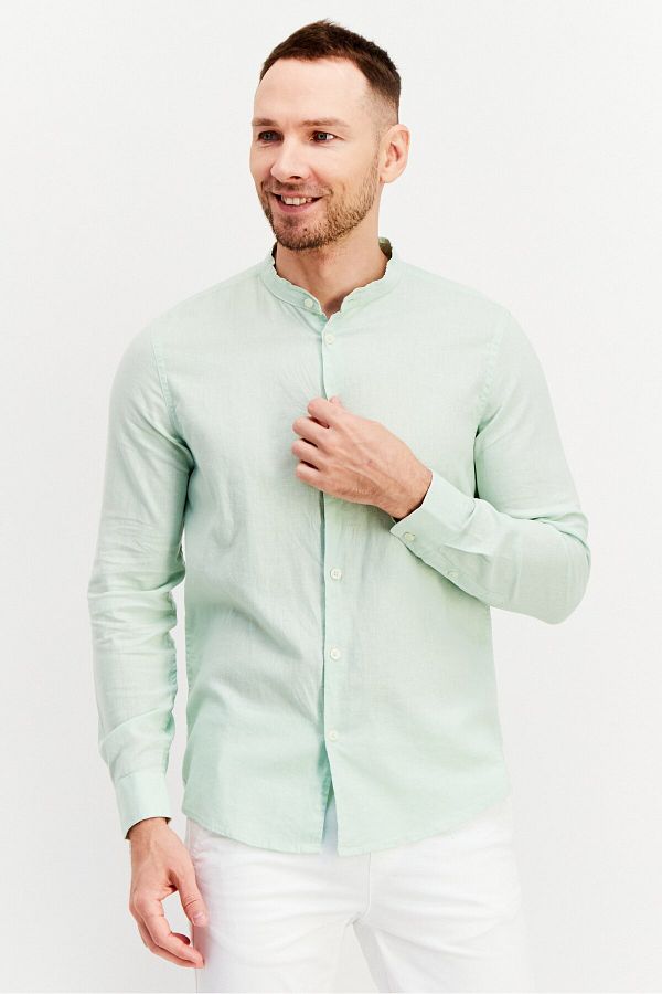 Sorbino Men Regular Fit Solid Long Sleeves Casual Shirt Mint Trendyol
