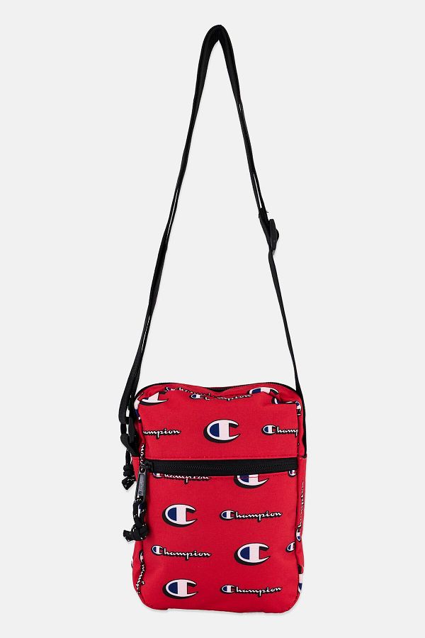 Champion Men Brand Logo Cross Body Bag 19 H x 16 L x 5 W cm Red Combo Trendyol