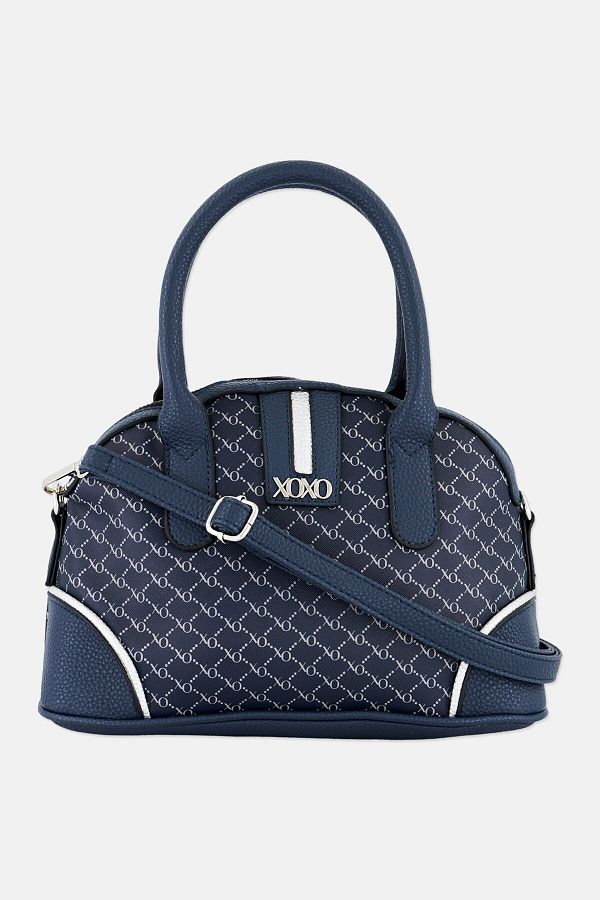 XOXO Women Brand Logo Hand Bag 21 H x 27 L x 10 W cm Navy Trendyol