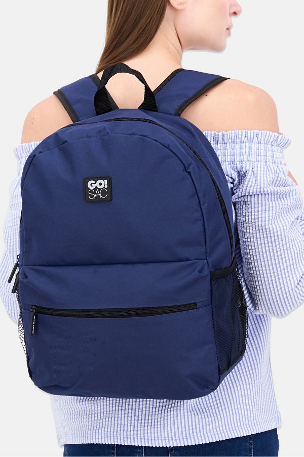 Go Sac Women Brand Logo Backpack 32 L x 41 H x 8 W cm Navy Trendyol