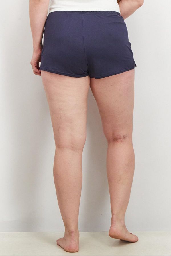 Nine West Women 2 Pieces Stripe And Solid Sleepwear Short White Navy Blue Combo Trendyol